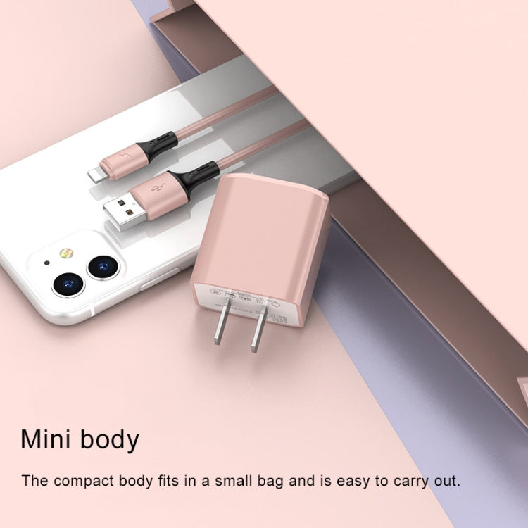 2A Mini Universal Liquid Color Cargador de Puertos USB Duales Enchufe de US (Rosa)