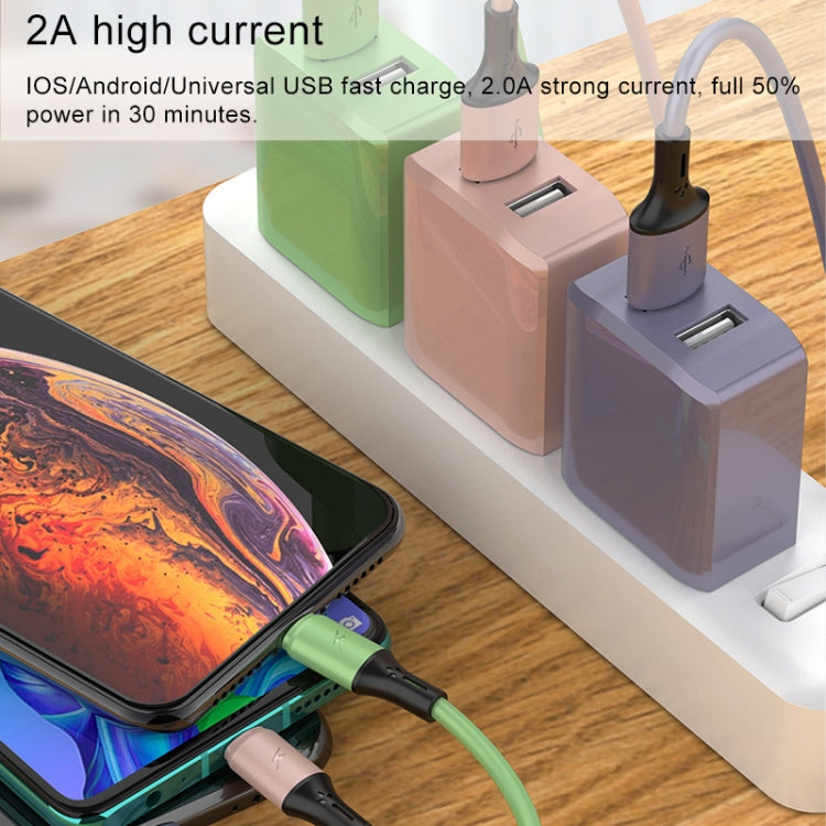 2A Mini Universal Liquid Color Dual USB Ports Charger US Plug (Pink)