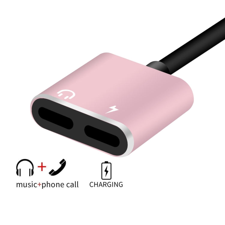 Enkay Hat-Prince HC-15 8 broches + câble audio de charge vers 8 broches prend en charge IOS 15.0 (or rose)