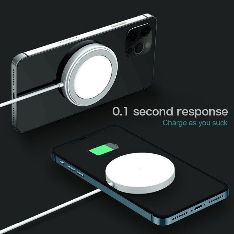 Cargador de Carga Rápida Inalámbrico Magnético Magsafe estándar N3 15W QI para iPhone 12 (Blanco)