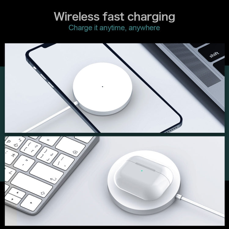 N3 15W QI Standard Magsafe Magnetic Wireless Fast Charging Charger for iPhone 12 (White)