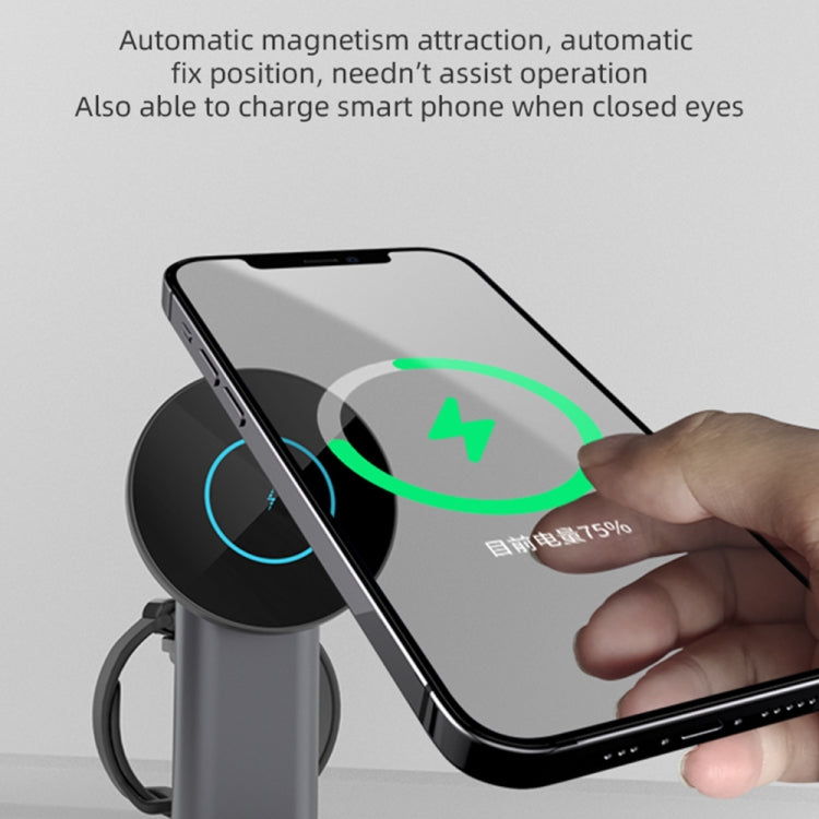 Chargeur sans fil magnétique multifonctionnel S36 3 en 1 15W pour téléphones mobiles / montres Apple / Airpods (blanc)