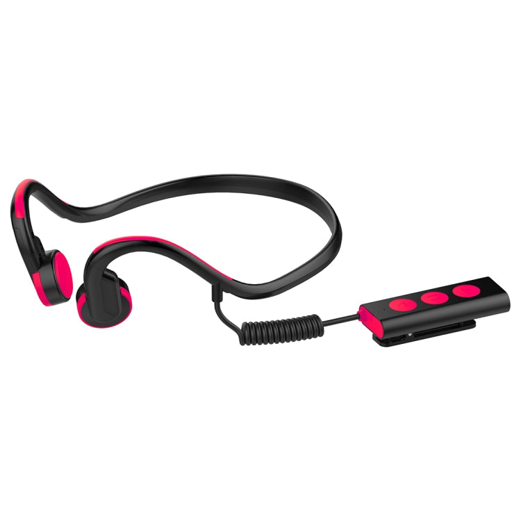 BT-BK Bone Conducción Bluetooth V4.1 + EDR Auriculares Deportivos para colocar sobre la Oreja con Micrófono Para iPhone Samsung Huawei Xiaomi HTC y otros Teléfonos Inteligentes u otros dispositivos de Audio Bluetooth (Rojo)