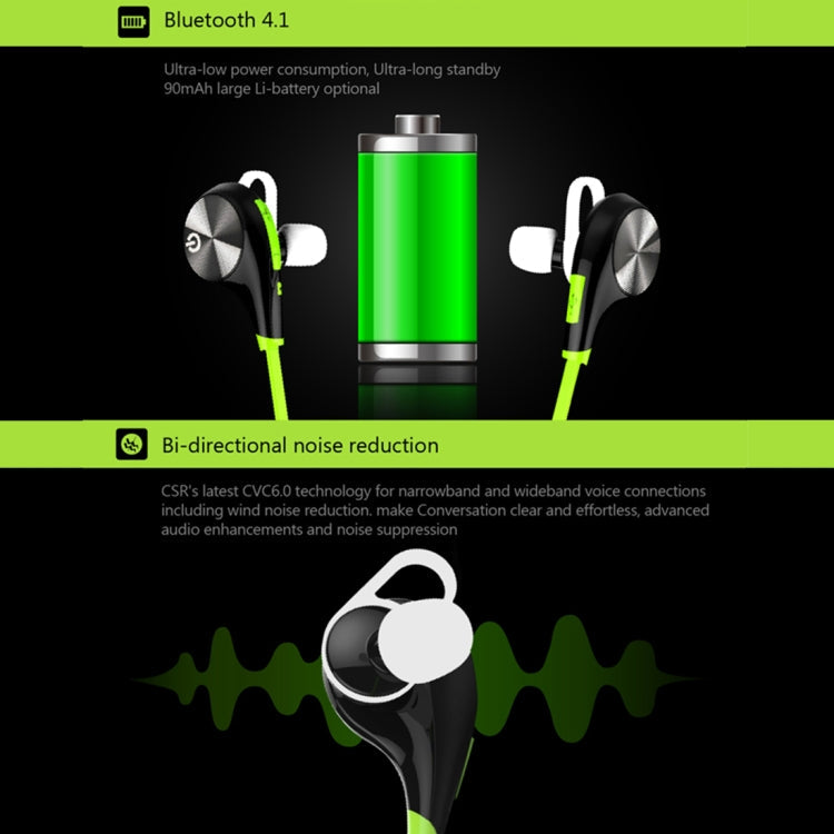 Universo IPX4 Deportes a prueba de agua Auriculares Stereo Inalámbricos con Bluetooth V4.1 Para iPhone Samsung Huawei Xiaomi HTC y otros Teléfonos Inteligentes