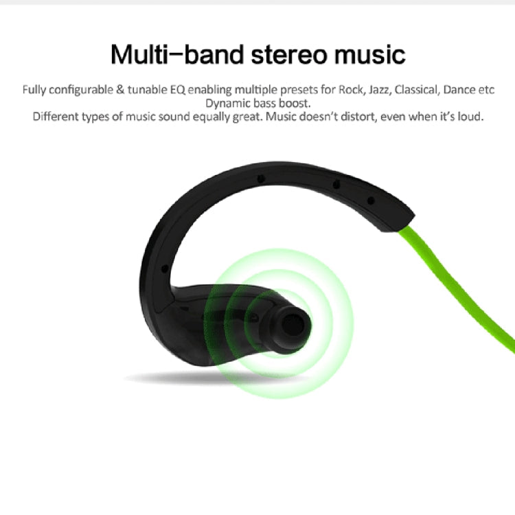 Universe XHH-802 Sports IPX4 Auriculares impermeables Auriculares Stereo Inalámbricos Bluetooth con Micrófono Para iPhone Samsung Huawei Xiaomi HTC y otros Teléfonos Inteligentes (verde)