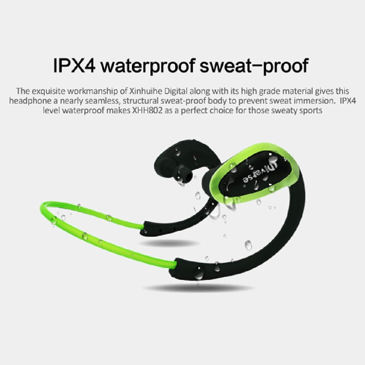Universe XHH-802 Sports IPX4 Auriculares Stereo Inalámbricos Bluetooth con Micrófono a prueba de agua Para iPhone Samsung Huawei Xiaomi HTC y otros Teléfonos Inteligentes (púrpura)