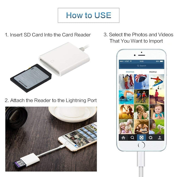 Connectique et chargeurs pour tablette Apple Adapteur Lightning vers  lecteur de carte SD