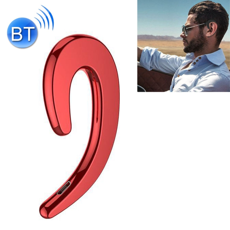 B18 Bone Driving Bluetooth V4.1 Casque de sport à crochet d'oreille pour iPhone Samsung Huawei Xiaomi HTC et autres téléphones intelligents ou autres appareils audio Bluetooth (Rouge)