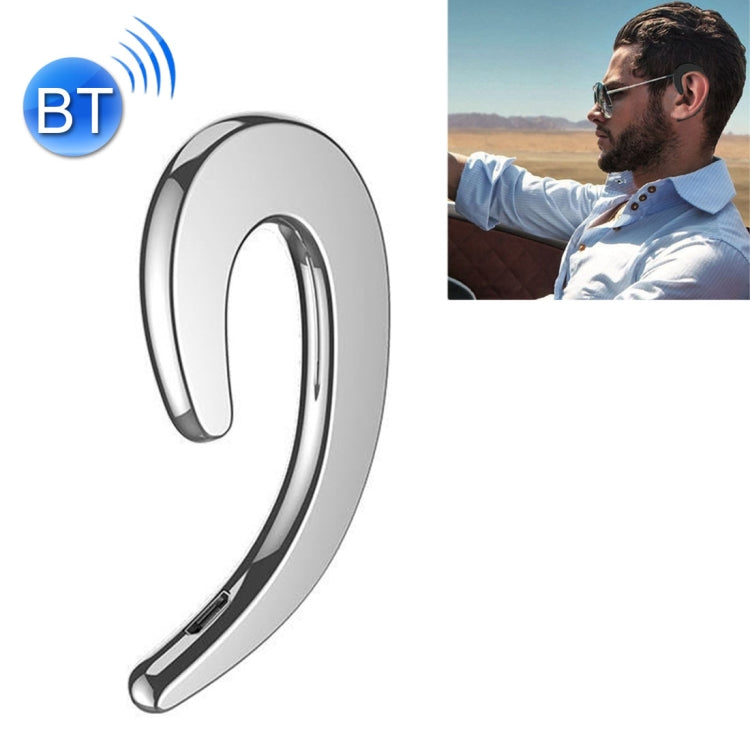 B18 Bone Driving Bluetooth V4.1 Casque de sport à crochet d'oreille pour iPhone Samsung Huawei Xiaomi HTC et autres téléphones intelligents ou autres appareils audio Bluetooth (Argent)