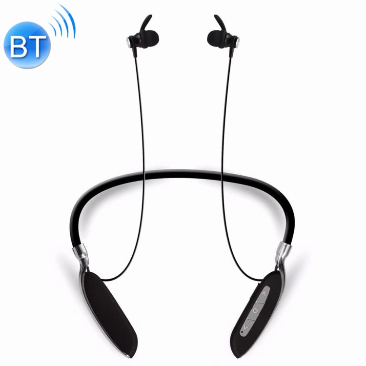 Wireless Headphones with Steel Wire V89 Bluetooth V4.2 HD Gym Sports Stereo Headphones with Mic for iPhone Samsung Huawei Xiaomi HTC and Other Smart Phones (Black)