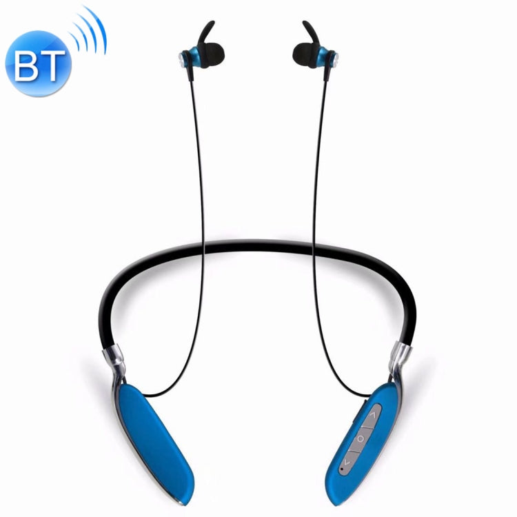 Auriculares Inalámbricos con Cable de acero V89 Bluetooth V4.2 Auriculares Stereo Deportivos para gimnasio HD con Micrófono Para iPhone Samsung Huawei Xiaomi HTC y otros Teléfonos Inteligentes (Azul)