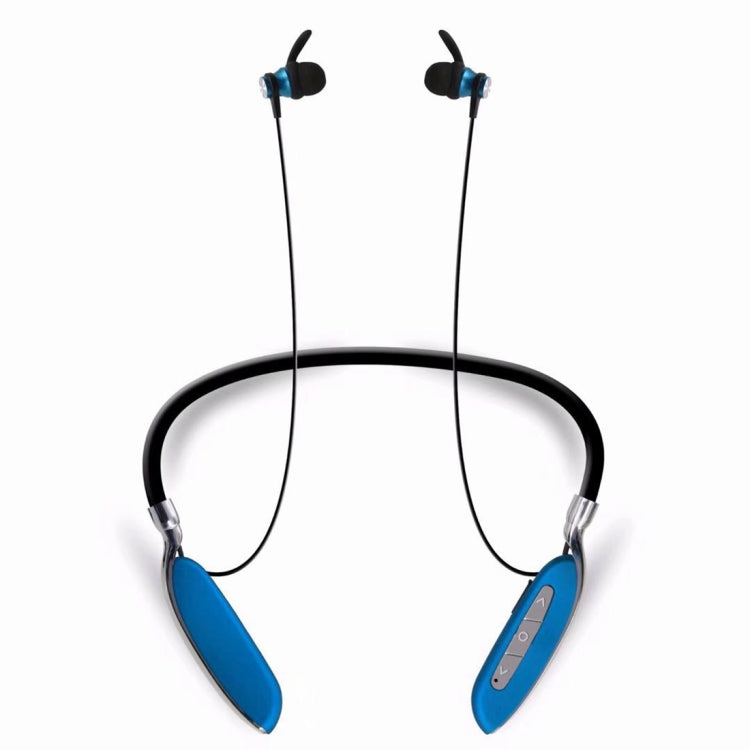 Wireless Headphones with Steel Wire V89 Bluetooth V4.2 HD Stereo Sports Gym Headphones with Mic for iPhone Samsung Huawei Xiaomi HTC and other Smart Phones (Blue)