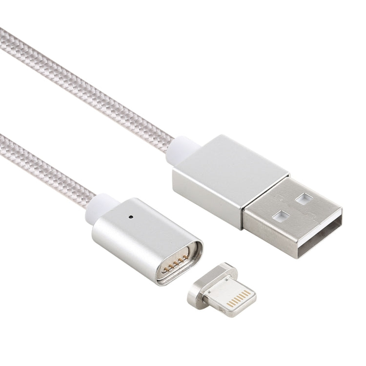 1m 3 in 1 USB to Micro USB + 8 Pin + USB-C / Type C Detachable Magnetic Cable for iPhone Galaxy Huawei Xiaomi HTC Sony and Other Smartphones (Silver)