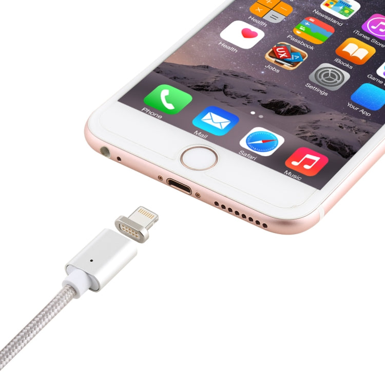 1m 3 in 1 USB zu Micro USB + 8 Pin + USB-C / Typ C Abnehmbares Magnetkabel für iPhone Galaxy Huawei Xiaomi HTC Sony und andere Smartphones (Silber)