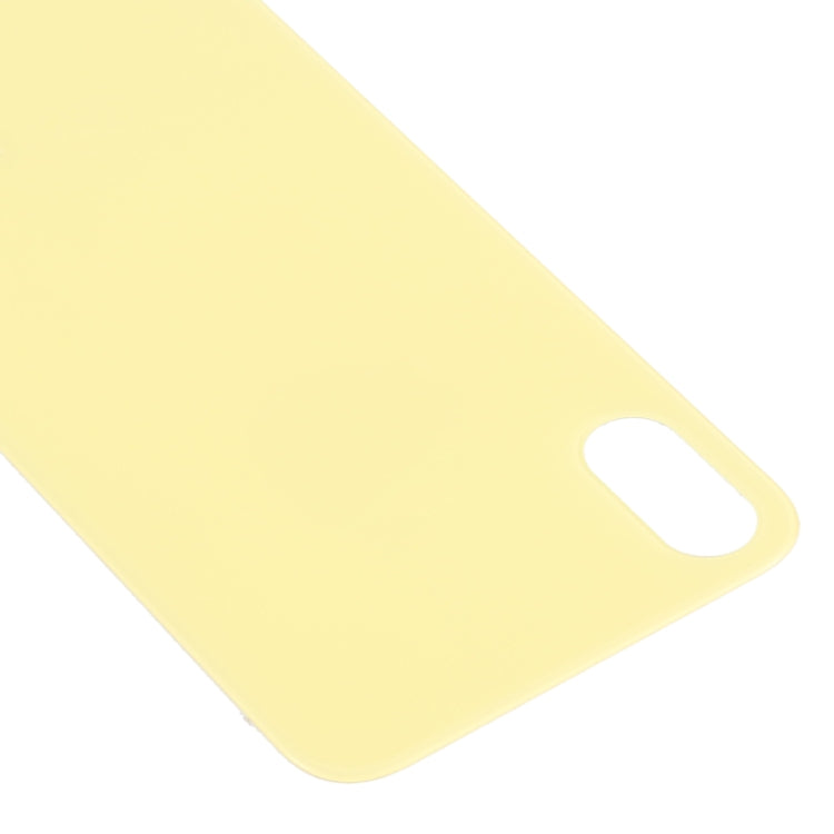 Cubierta de Batería Trasera de la parte Posterior del agujero de la Cámara de Reemplazo fácil de Reemplazo Para iPhone X / XS (Amarillo)