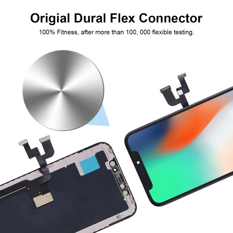 Conjunto de Digitalizador de Material incell TFT (LCD + Marco + Panel Táctil) Para iPhone X (Negro)