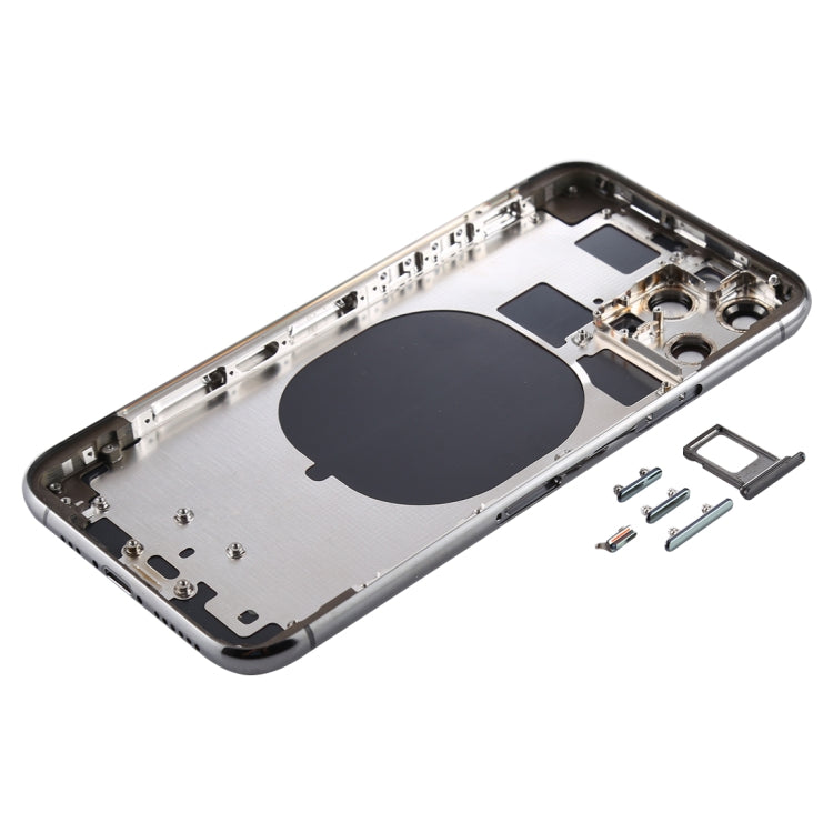 Back Housing Cover with SIM Card Tray Side Keys and Camera Lens for iPhone 11 Pro (Grey)