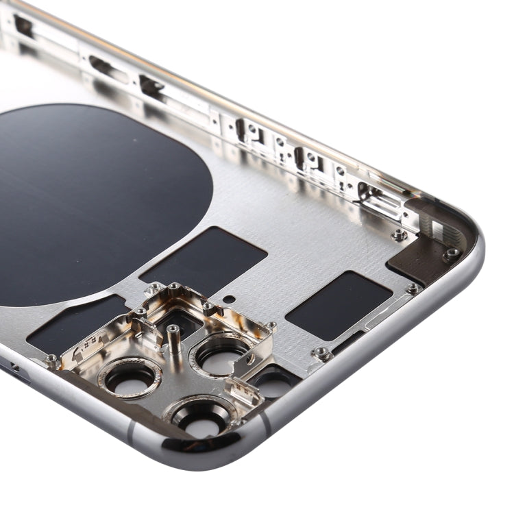 Coque arrière avec plateau de carte SIM, touches latérales et objectif de l'appareil photo pour iPhone 11 Pro (gris)
