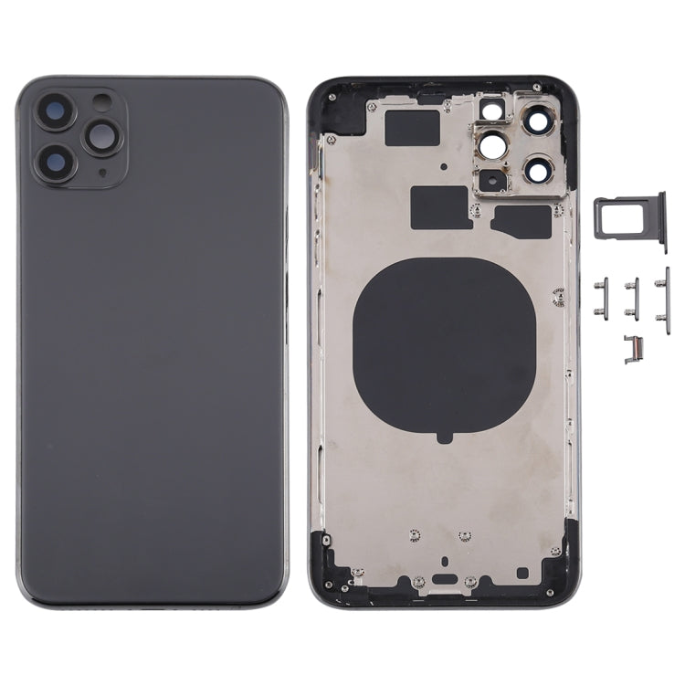 Back Housing Cover with SIM Card Tray and Side Keys and Camera Lens for iPhone 11 Pro Max (Grey)