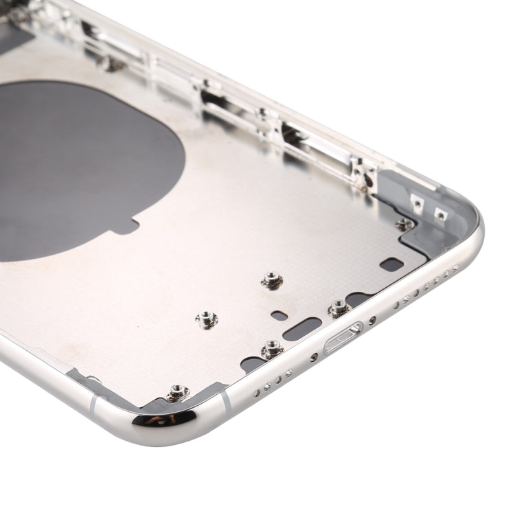 Boîtier arrière avec touches latérales pour plateau de carte SIM et objectif d'appareil photo pour iPhone 11 Pro Max (Argent)