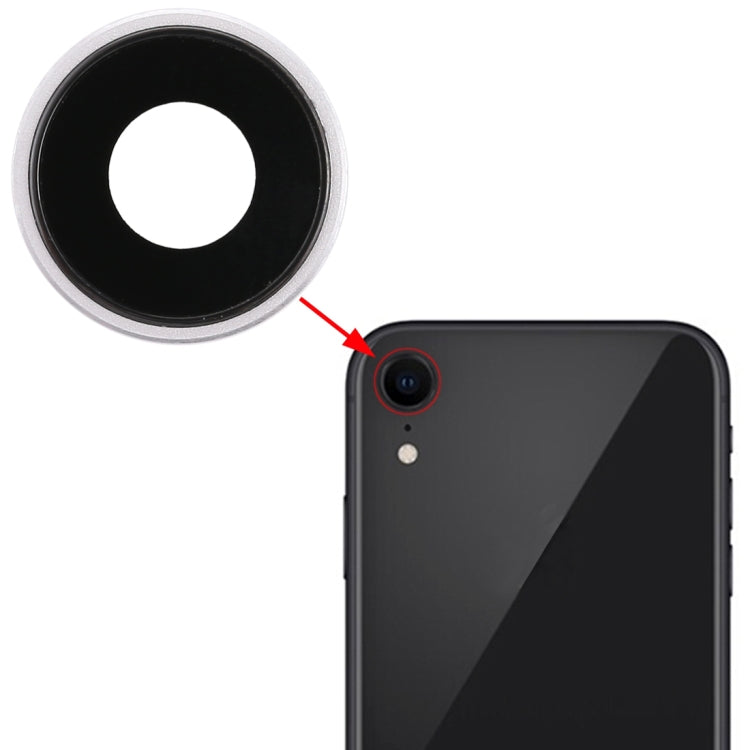 Rear Camera Bezel with Lens Cover for iPhone XR (White)