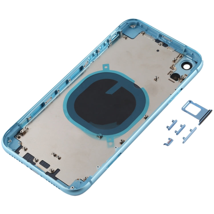 Cubierta de la Carcasa Trasera con apariencia de Imitación de iP11 Para iPhone XR (con Bandeja de Tarjeta SIM y Teclas Laterales) (Azul)