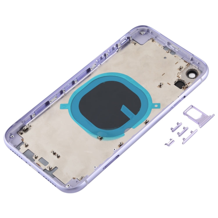 iP11 Imitation Look Back Case Cover pour iPhone XR (avec plateau de carte SIM et touches latérales) (Violet)