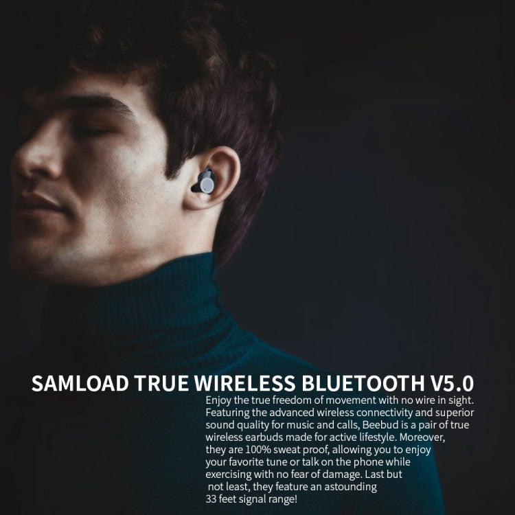TWS-X8 IPX7 Écouteur stéréo sans fil Bluetooth 5.0 étanche avec baie de charge 1000 mAh pour iPhone Galaxy Huawei Xiaomi HTC et autres téléphones intelligents (Noir)