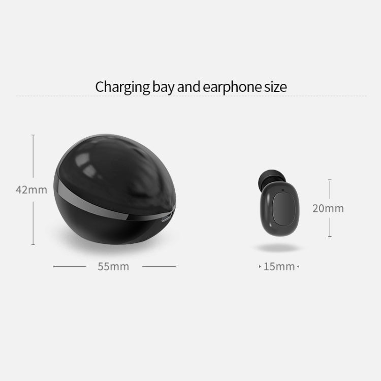 A10 TWS Space Capsule Shape Auricular Inalámbrico Bluetooth con caja de Carga Magnética y cordón compatible con llamadas HD y emparejamiento automático Bluetooth (Blanco)