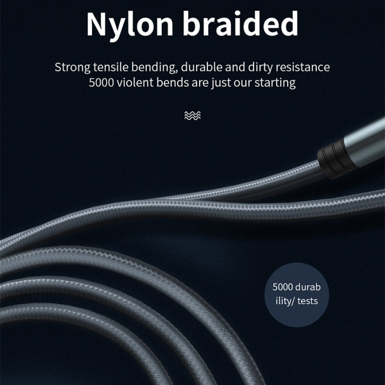 Joyroom S-M369 Cable de Datos trenzado de Nylon de 8 Pines 2.4 A serie simple longitud: 1.2 m (Dorado)