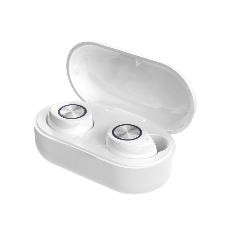 TW60 TWS Bluetooth 5.0 Touch Auriculares Deportivos Inalámbricos con Bluetooth con caja de Carga asistente de voz y llamada de soporte (Blanco)