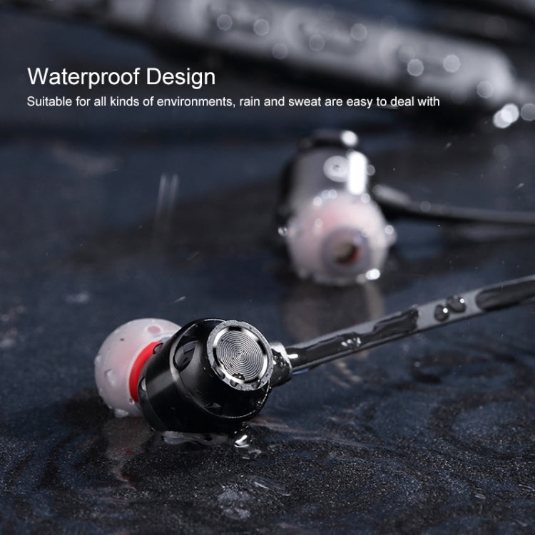 Neck-mounted Round Cable Bluetooth 5.1 Sports Earphone with Magnetic Function (Red)