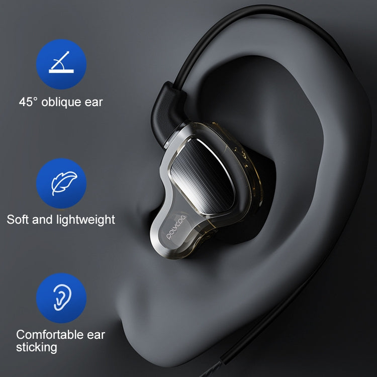 POLVCDG D6T Écouteurs stéréo filaires intra-auriculaires mobiles à interface double cercle de 3,5 mm pour Xiaomi / OPPO / Huawei / Vivo Version de réglage améliorée (Bleu saphir)