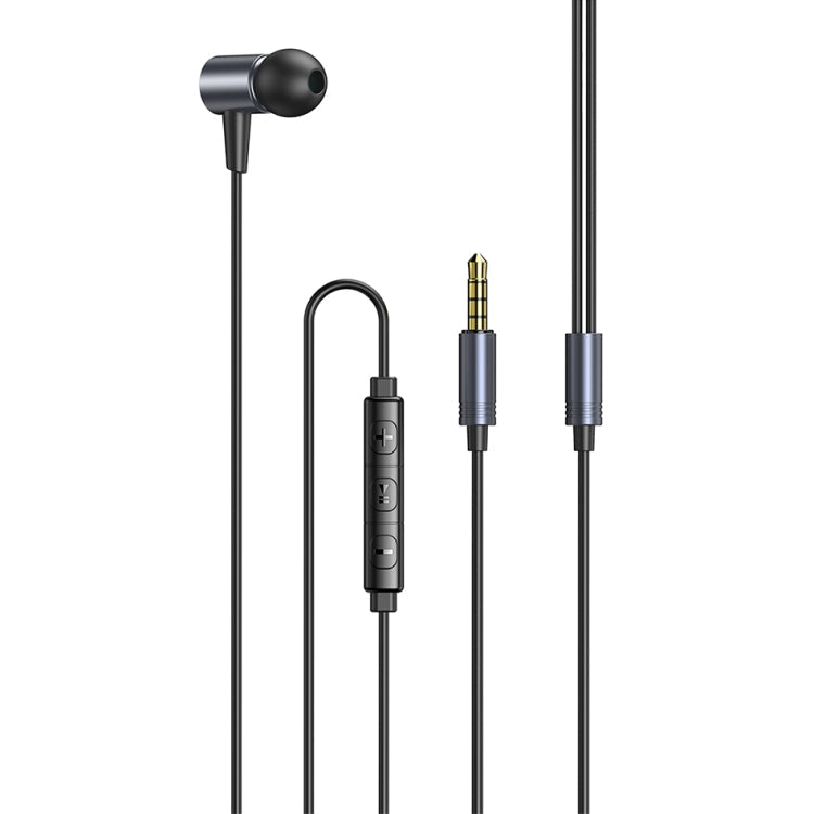 Awei L2 Écouteurs stéréo filaires intra-auriculaires 3,5 mm avec microphone (gris)