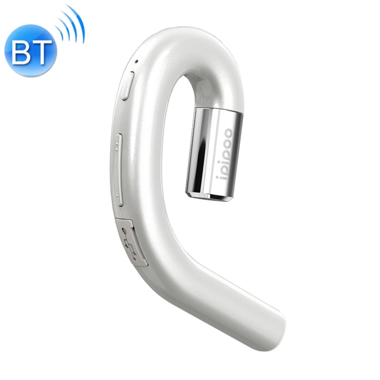 Ipipoo NP-1 Bluetooth V4.2 Ear-hook HD Wireless Business Headset with Microphone (White)