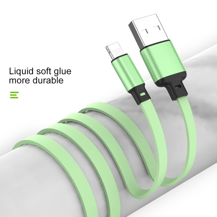 3.5A Liquid Silicone 3 in 1 USB to USB-C / Type-C + 8Pin + Micro USB Retractable Data Sync Charging Cable (Green)