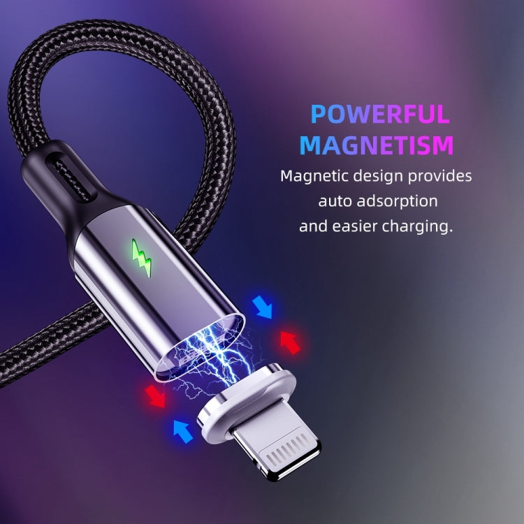 Rock G13 5A 3 in 1 8 Pin + Micro USB + Type-C / USB-C Multifunction Magnetic Fast Charging Data Cable Set Length: 2m (Black)