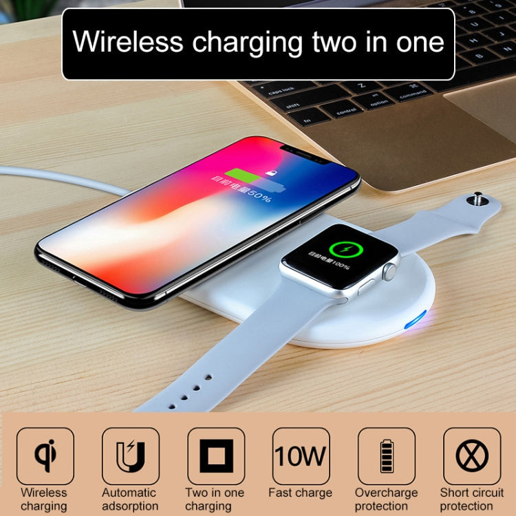X10 Qi Standard Fast Wireless Charger 7.5W / 10W For iPhone Galaxy Xiaomi Google LG Watch and other QI Standard Smart Phones (White)