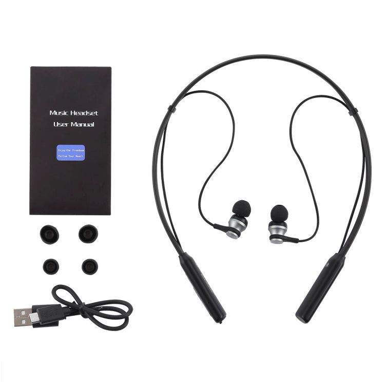 Écouteurs intra-auriculaires stéréo Bluetooth sans fil magnétiques HT1 (noir)