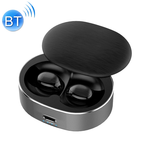 B20 Mini casque stéréo Bluetooth V5.0 à suppression de bruit portable avec boîte de chargement à rotation à 360 degrés (noir)