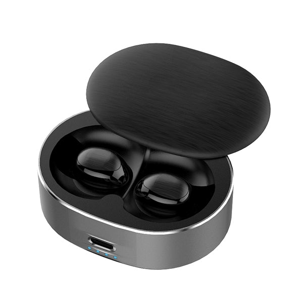 B20 Mini casque stéréo Bluetooth V5.0 à suppression de bruit portable avec boîte de chargement à rotation à 360 degrés (noir)