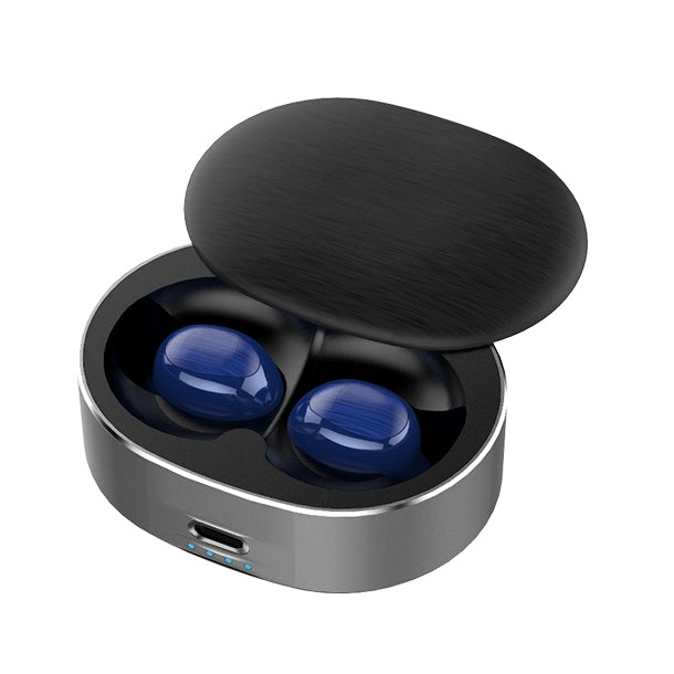 B20 Mini casque stéréo portable à suppression de bruit Bluetooth V5.0 avec boîte de chargement à rotation à 360 degrés (bleu)