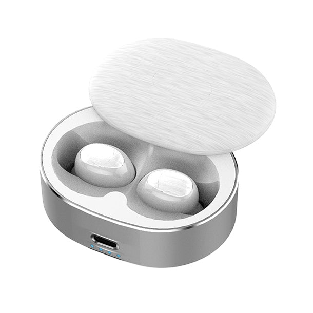 B20 Mini casque stéréo Bluetooth V5.0 à suppression de bruit portable avec boîte de chargement à rotation à 360 degrés (blanc)