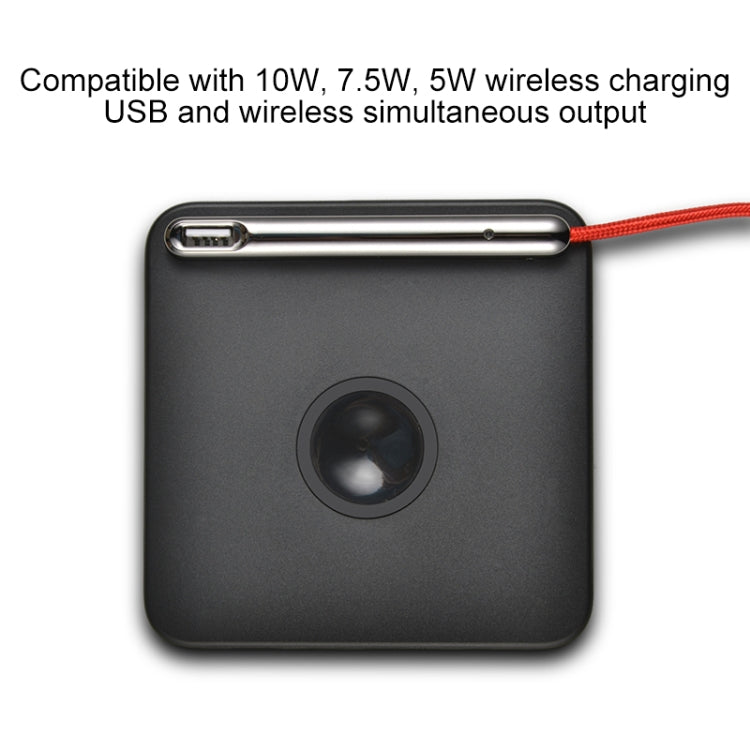 Cargador Qi Wireless 10w Compatible iPhone Carga Rapida Color Negro