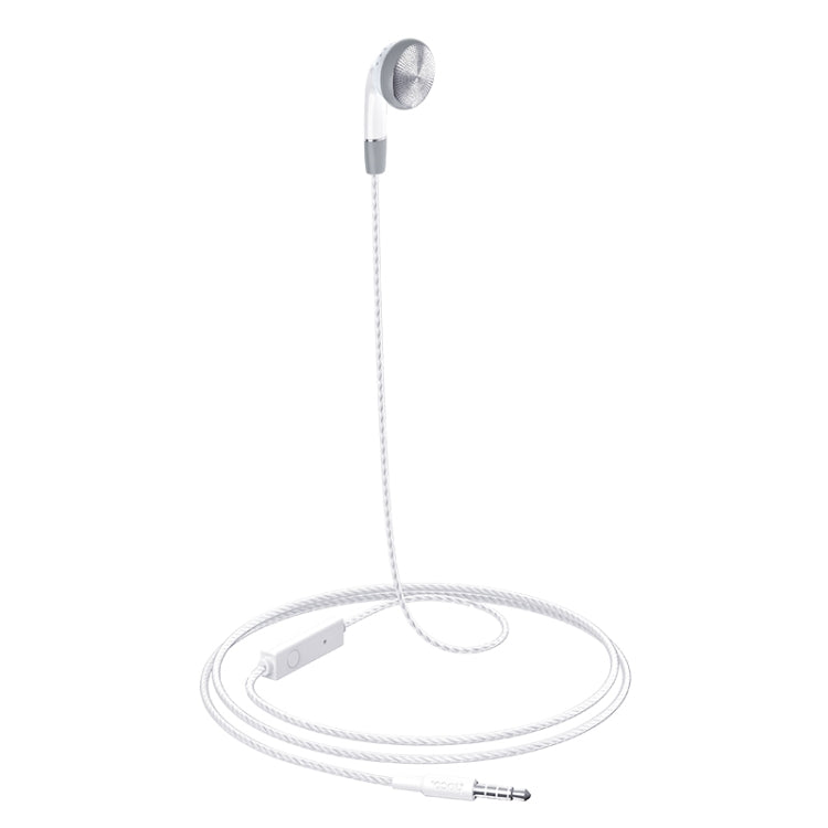Hoco M61 1.2m Nice Tone Universal Wired Single Ear Headphones with Microphone (White)