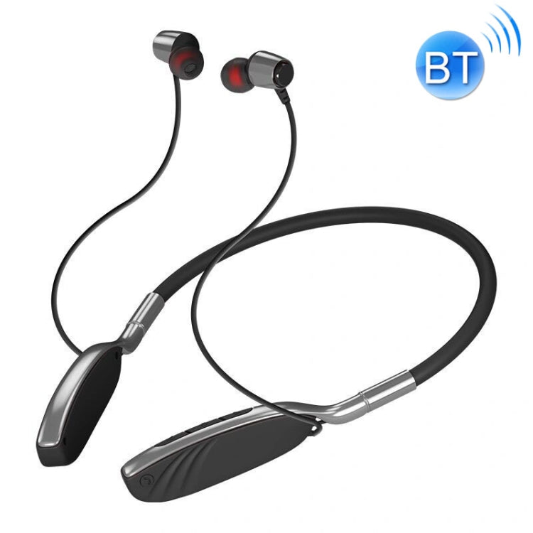 D01 Bluetooth 5.0 Auriculares intrauditivos Inalámbricos Deportivos con cuello colgante Bluetooth (Gris)