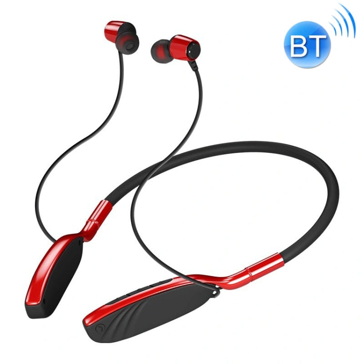 D01 Bluetooth 5.0 Hanging Neck Sports Écouteurs intra-auriculaires Bluetooth sans fil (Rouge)