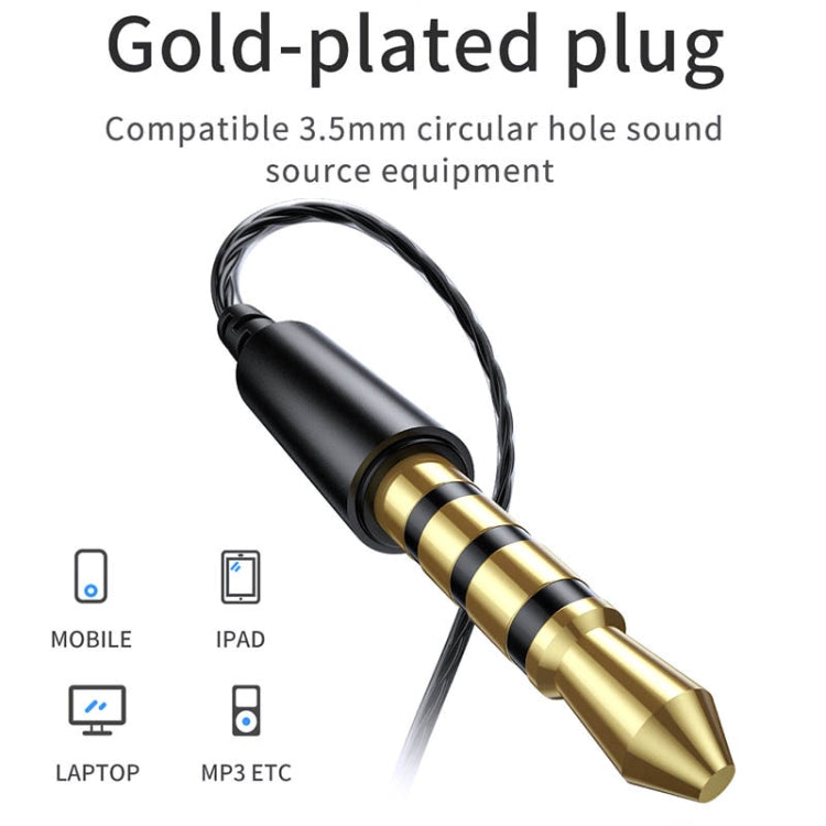 Joyroom JR-E208 Écouteurs intra-auriculaires en métal avec câble plat (Vert)