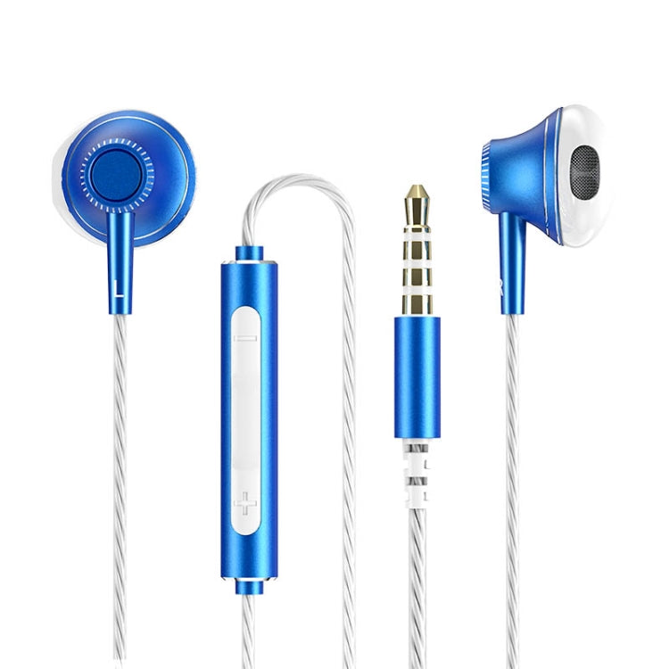 Joyroom JR-E208 Auriculares internos de metal con Cable plano (Azul)