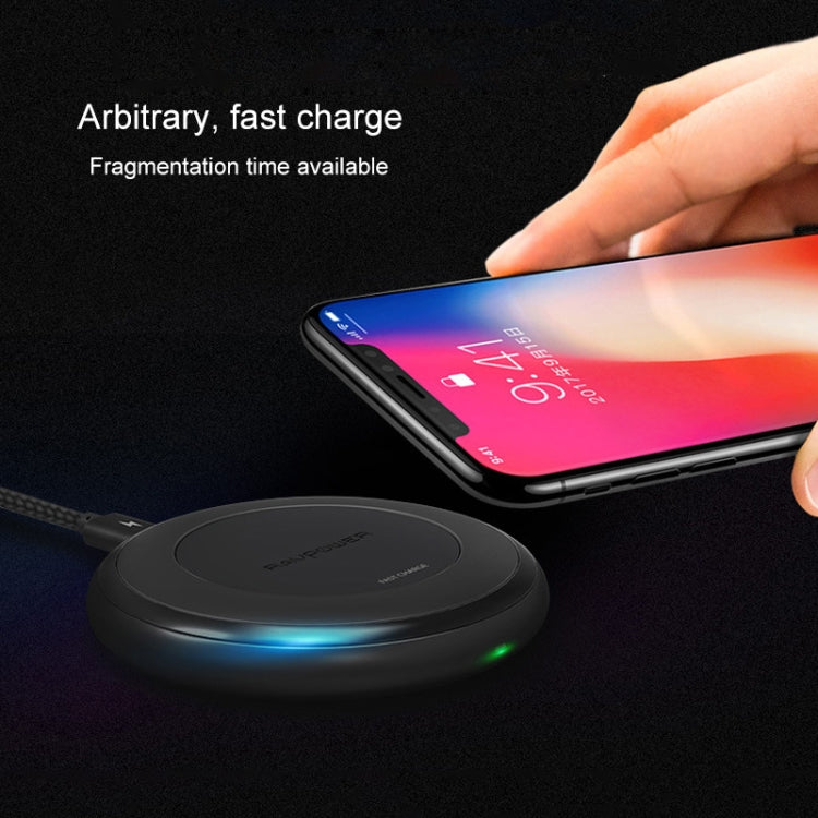 ANKER RAVPOWER RP-PC034 7.5W Qi Qi Fast Wireless Charger + QC 3.0 Adaptador (Negro)